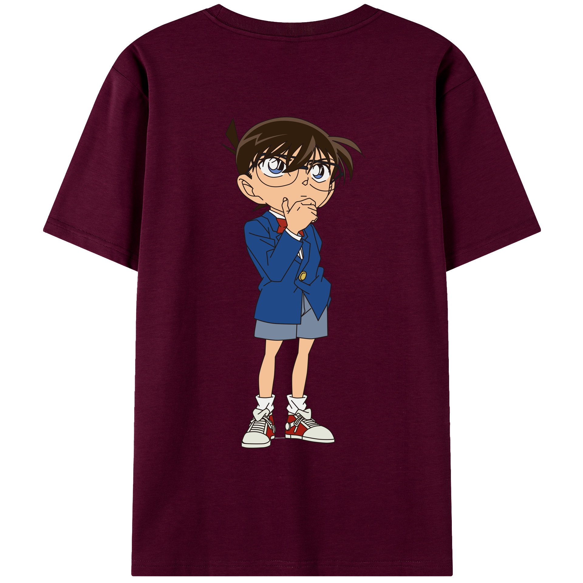 （画像用） 名探偵コナン 江戸川 コナン Detective Conan Conan Edogawa レディース半袖Tシャツ(バックプリント)